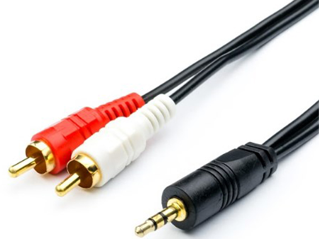 фото Аксессуар atcom audio dc3.5 - 2rca mini jack m 5m ат10709