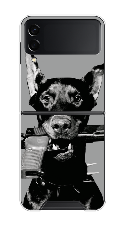 

Чехол Awog на Samsung Galaxy Z Flip 3 "Доберман", Серый, 2103750-1