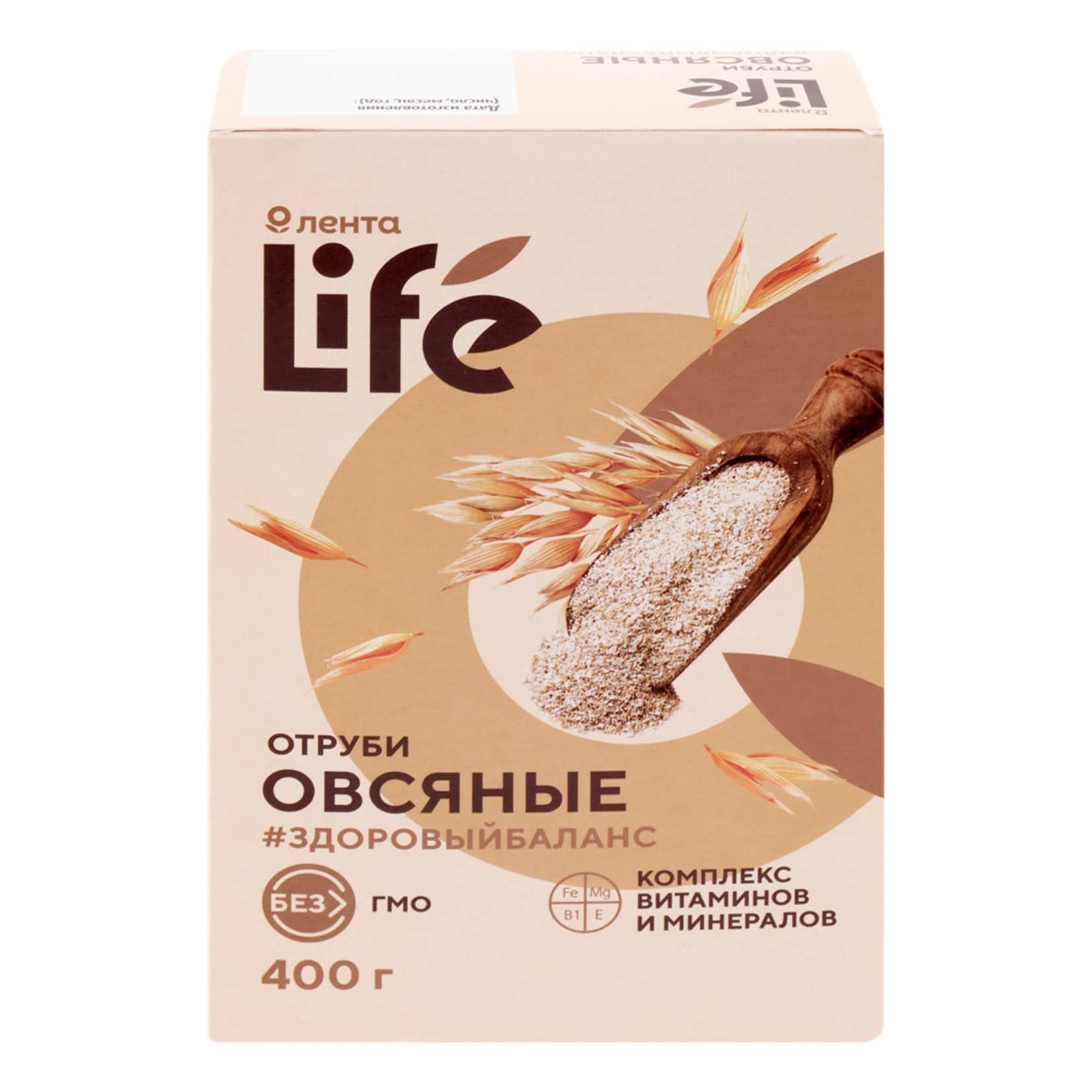 

Отруби Лента Life овсяные 400 г
