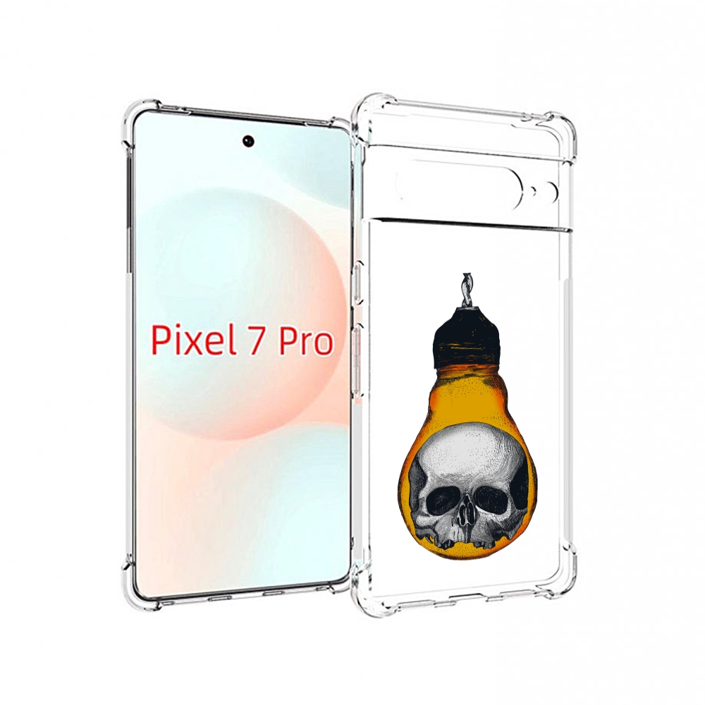 

Чехол Mypads Череп В Лампочке Для Google Pixel 7 Pro, Прозрачный, Tocco