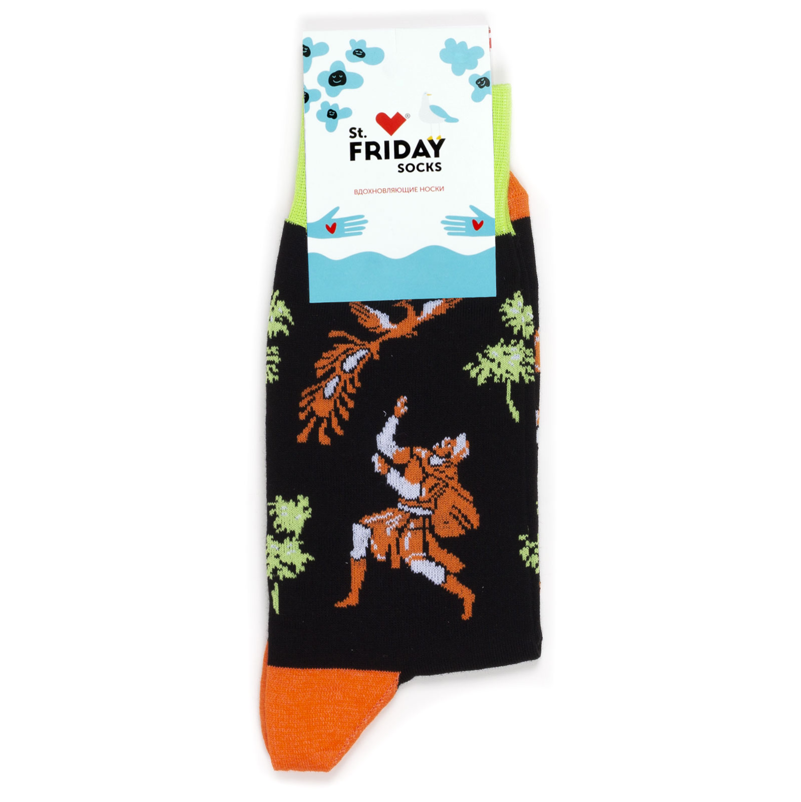 

Носки унисекс St. Friday Socks По городам России черный/оранжевый/зеленый 34-37, По городам России