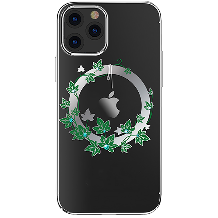 

Чехол PQY Wreath для iPhone 12 Pro Max Плющ, Прозрачный, 24761