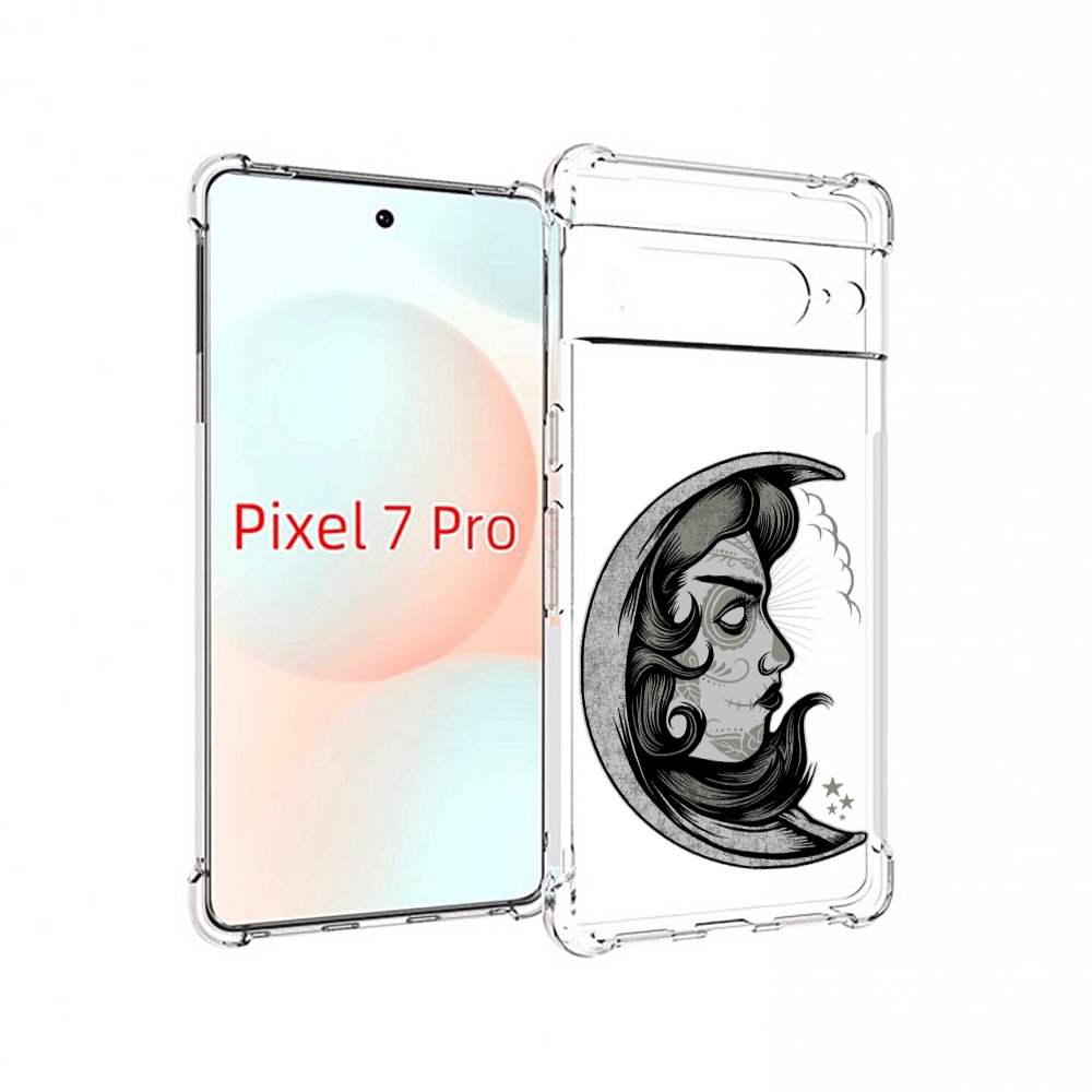 

Чехол Mypads Черно Белая Луна С Лицом Для Google Pixel 7 Pro, Прозрачный, Tocco