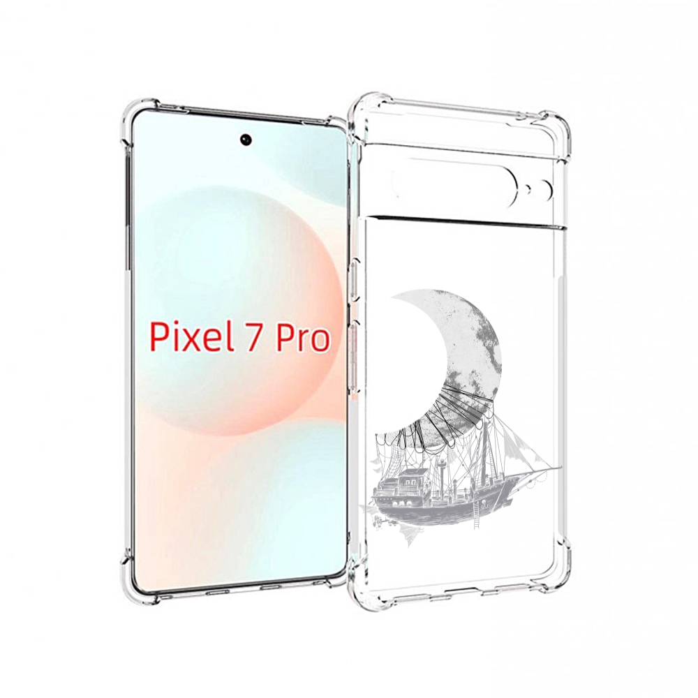 

Чехол Mypads Черно Белый Корабль Полумесяц Для Google Pixel 7 Pro, Прозрачный, Tocco