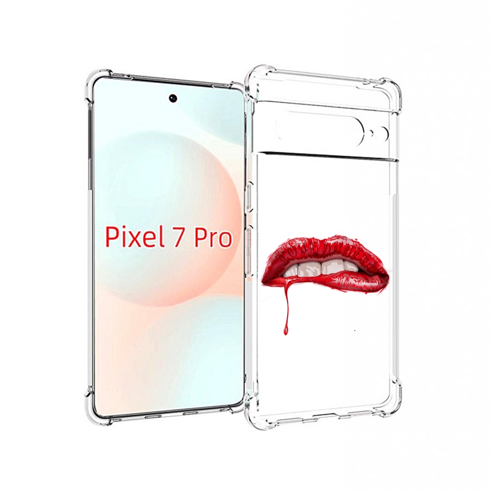 

Чехол Mypads Яркие Красные Губы Для Google Pixel 7 Pro, Прозрачный, Tocco