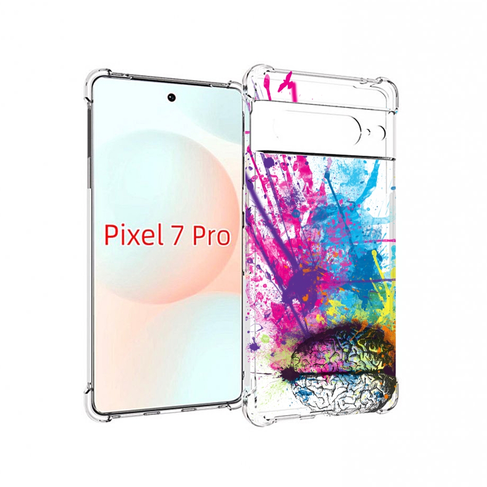 

Чехол Mypads Яркий Красочный Мозг Для Google Pixel 7 Pro, Прозрачный, Tocco