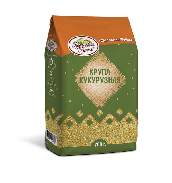 

Крупа кукурузная "Кубанская кухня", 700гр, 16 шт., Кукуруза