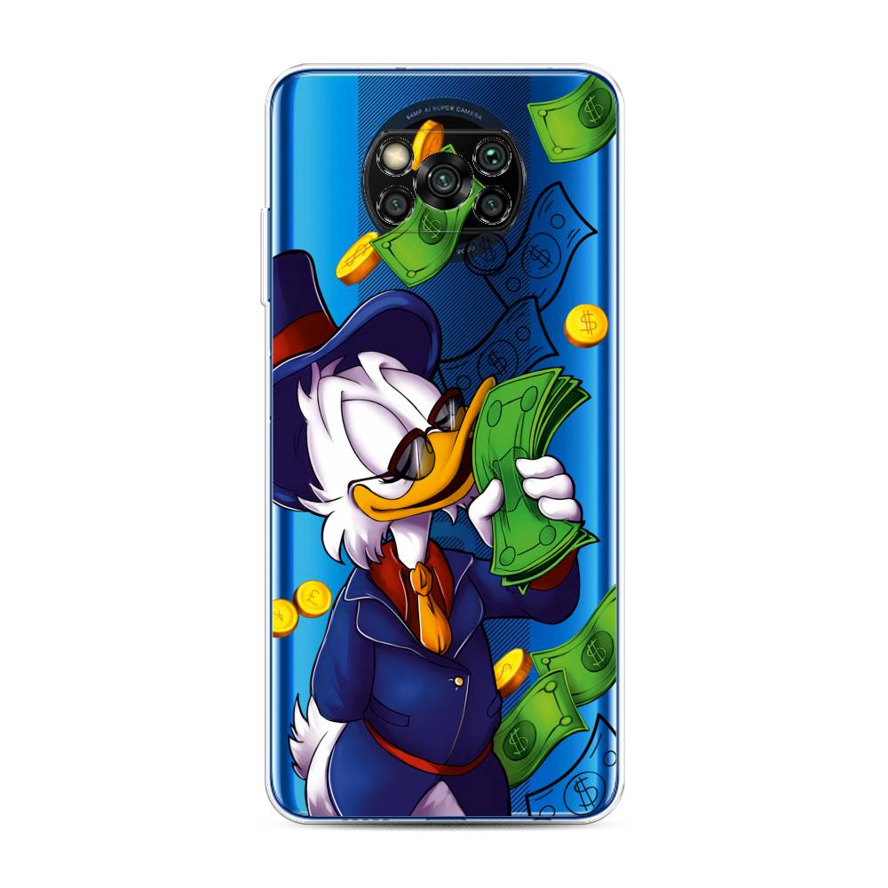 

Чехол на Poco X3 "Scrooge McDuck with Money", Синий;зеленый;белый, 39250-6