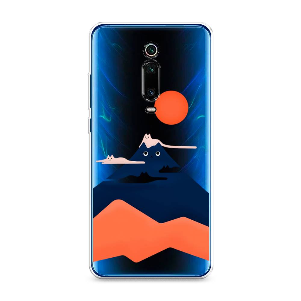 

Чехол на Xiaomi Redmi K20 "Кот-гора", Черный;оранжевый, 35850-4