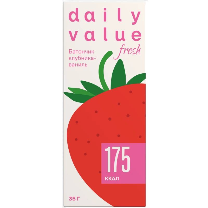 

Батончик Daily Value Fresh мультизлаковый клубника-ваниль 35 г