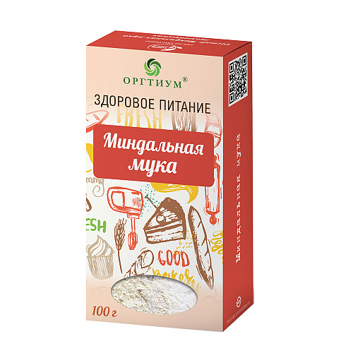 Мука Миндальная Натуральная Оргтиум 100 Г 710₽