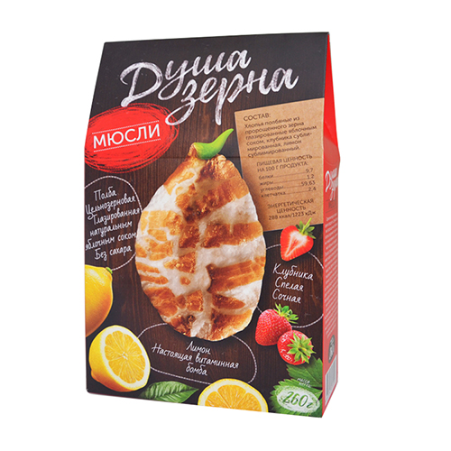

Мюсли С Клубникой И Лимоном Образ Жизни 260 Г