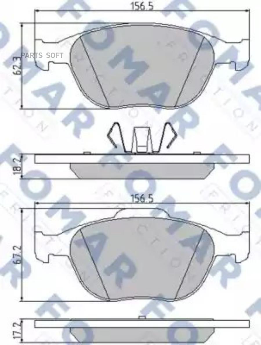 

Комплект тормозных колодок FOMAR-FRICTION FO907781