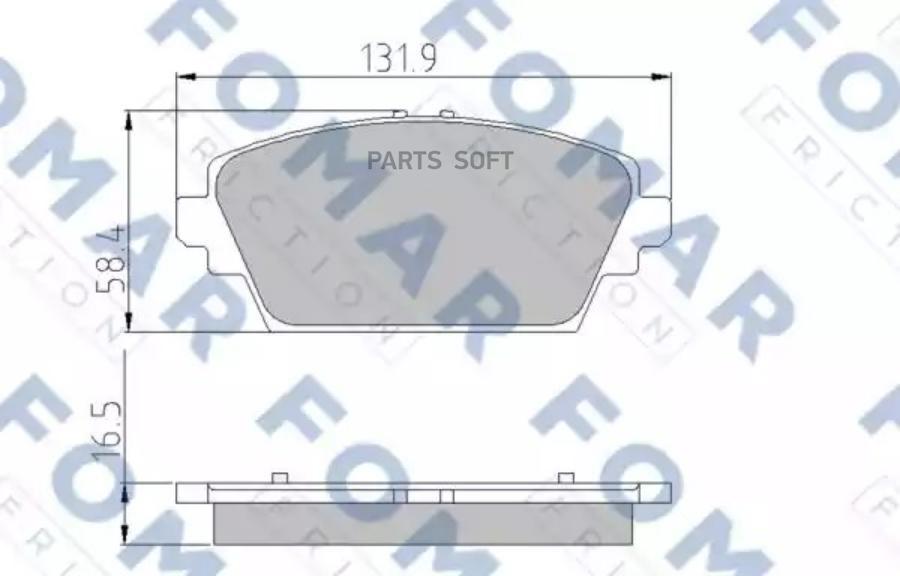 Комплект тормозных колодок FOMAR-FRICTION FO908481 1974₽