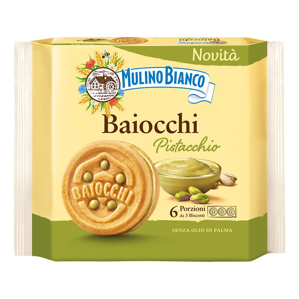 Печенье Mulino Bianco Baiocchi с фисташковым кремом 168 г