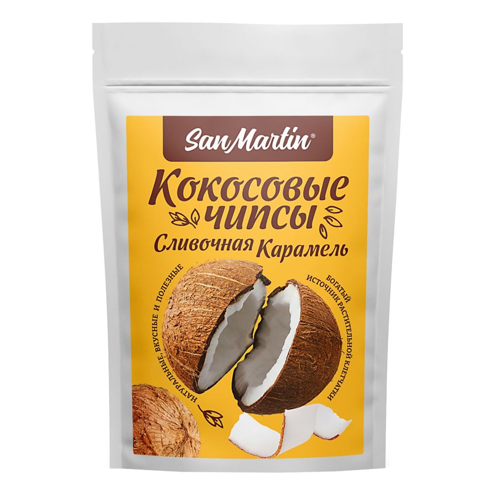 Чипсы фруктовые San Martin Сливочная карамель кокосовые 40 г