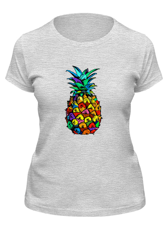 

Футболка унисекс Printio Ananas color серая S, Серый, Ananas color