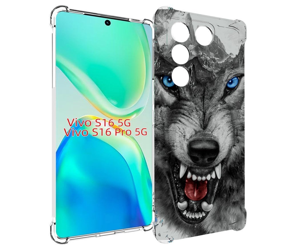 

Чехол MyPads Волк-частица мужской для Vivo S16 5G/S16 Pro 5G/V27/V27 Pro, Tocco