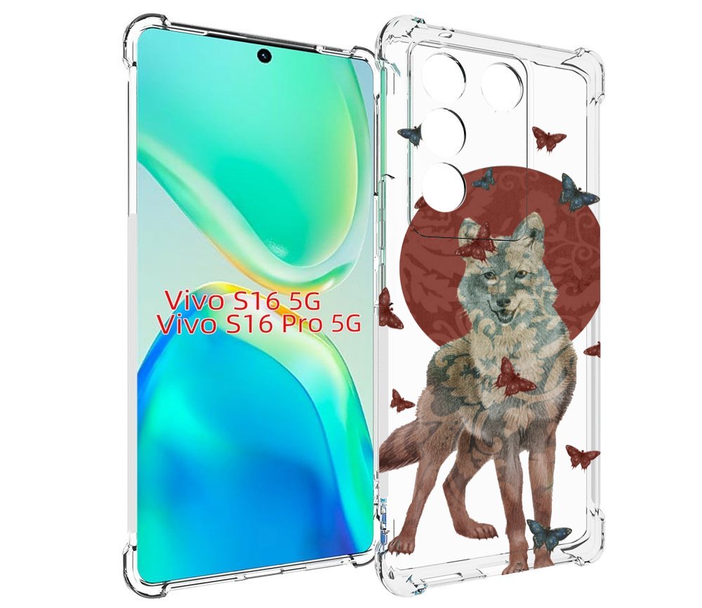 

Чехол MyPads Волчица с бабочками для Vivo S16 5G/S16 Pro 5G/V27/V27 Pro, Tocco