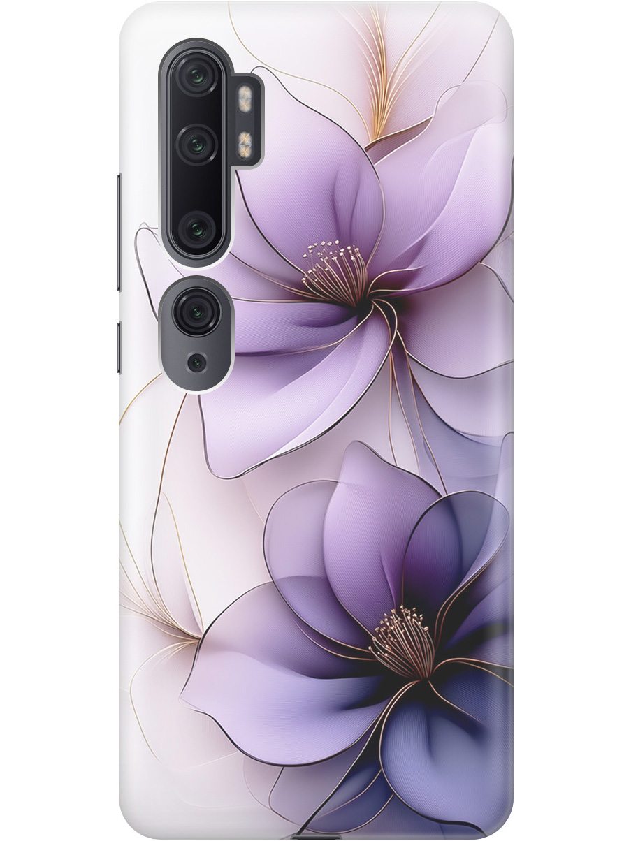 

Силиконовый чехол на Xiaomi Mi Note 10/Note 10 Pro с принтом "Сиреневые цветы", Прозрачный;белый;серый;фиолетовый, 722362021