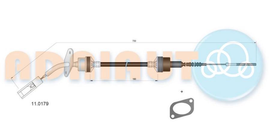 

Ad11.0179_Трос Сцепления Fiat Doblo 01> Adriauto 110179