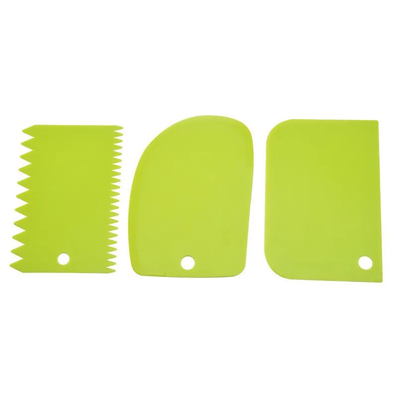 Набор кондитерских шпателей 12x8 см, 3 предмета (зеленый)