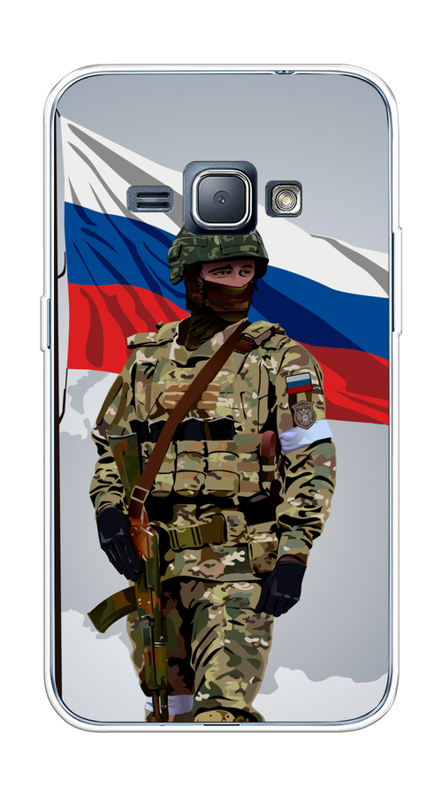 

Чехол Awog на Samsung Galaxy J1 2016 "Солдат с флагом", Белый;синий;красный;зеленый, 22150-1