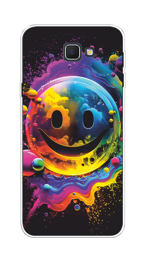 

Чехол Awog на Samsung Galaxy J5 Prime 2016 "Кислотный смайл", Фиолетовый;желтый;синий, 22950-1