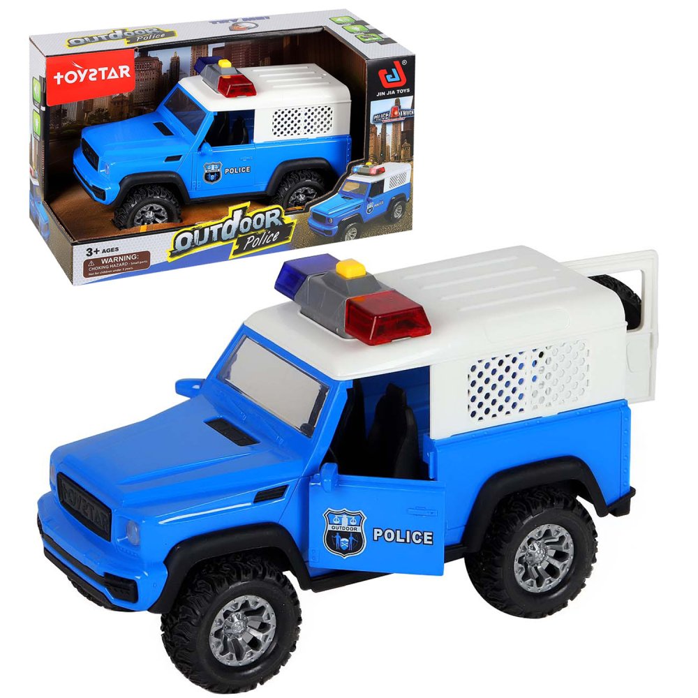 

Машинка детская инерционная JINJIA TOYS "Полиция", свет, звук, синий, JB0402676