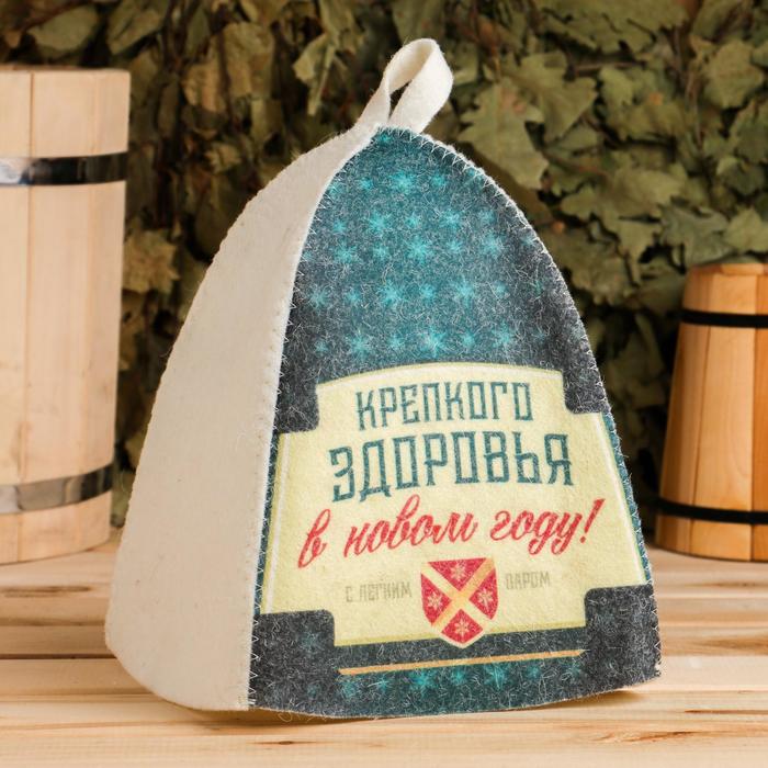 

Шапка для бани Крепкого здоровья 4364854  разноцветный, Белый, Крепкого здоровья