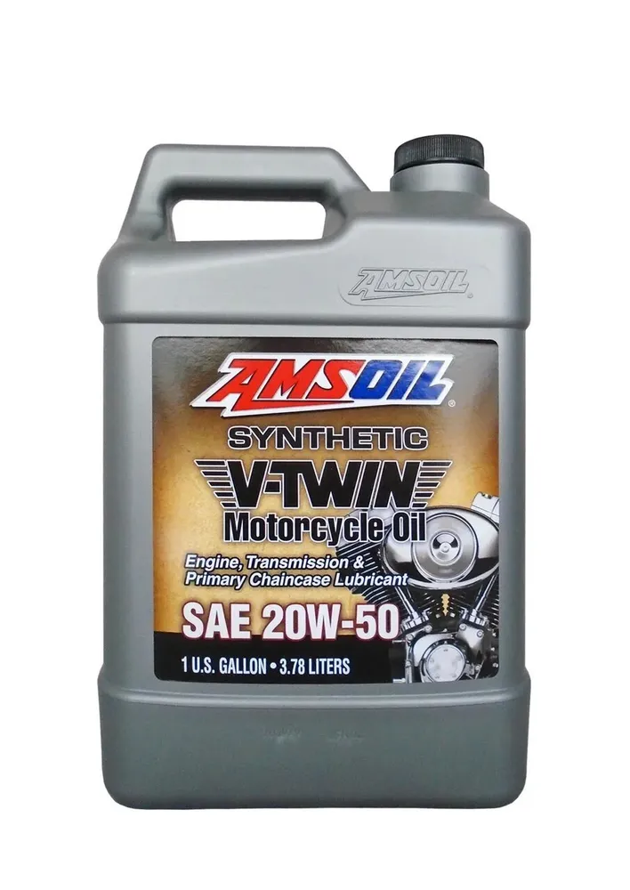 Моторное масло Amsoil SYNTHETIC V-TWIN MOTORCYCLE OIL синтетическое 20W50 3.785л