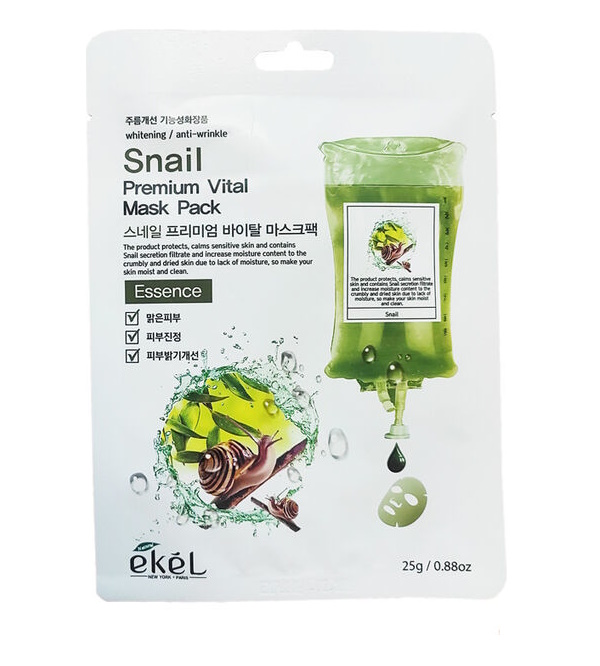 

Маска для лица Ekel Snail Premium Vital Mask Pack с муцином улитки 25 мл