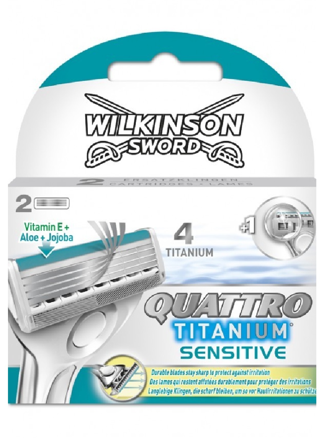 

Сменные кассеты для бритвы Wilkinson Sword Quattro Titanium Sensitive 2 шт