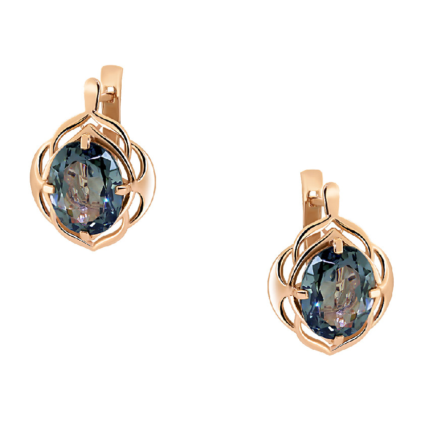 

Серьги из золота с бриллиантом искусственным ELEGANT GOLD 20432, 20432
