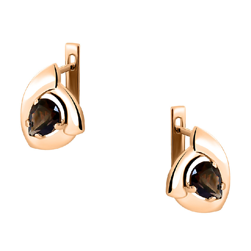 

Серьги из золота с раухтопазом ELEGANT GOLD 20471-1, 20471-1