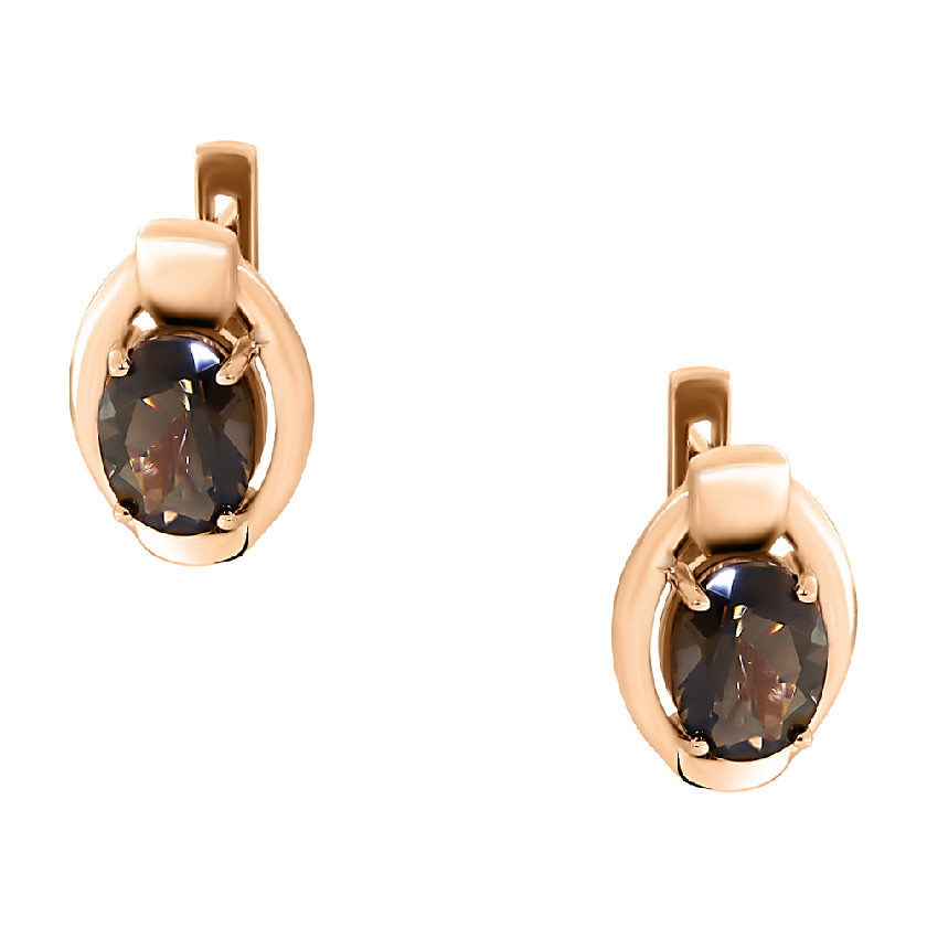

Серьги из золота с раухтопазом ELEGANT GOLD 20491, 20491