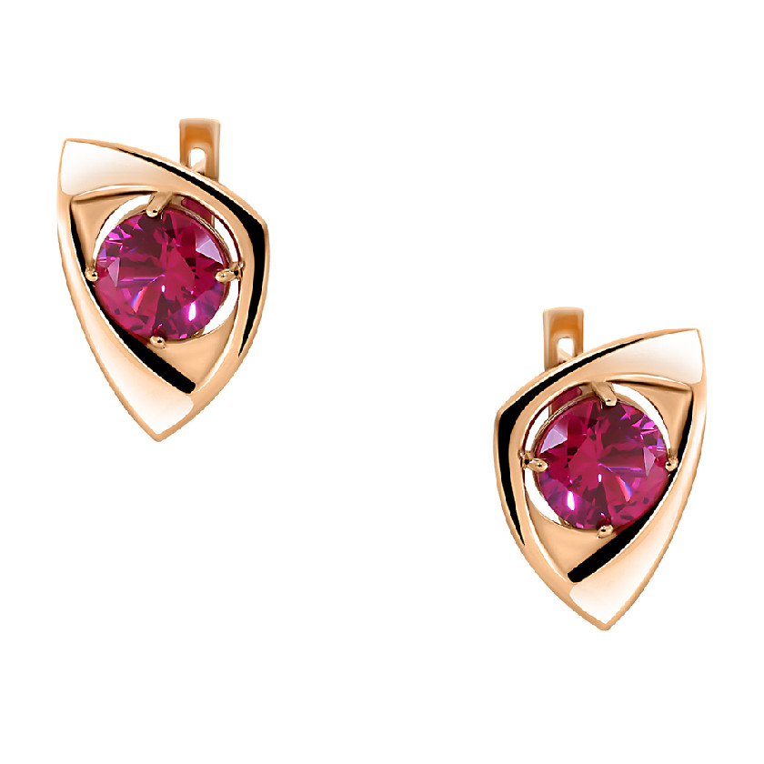 

Серьги из золота с рубином ELEGANT GOLD 20497, 20497