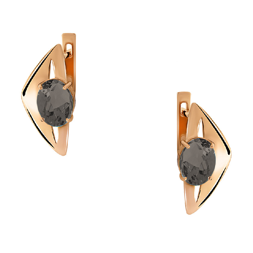

Серьги из золота с раухтопазом ELEGANT GOLD 20518, 20518