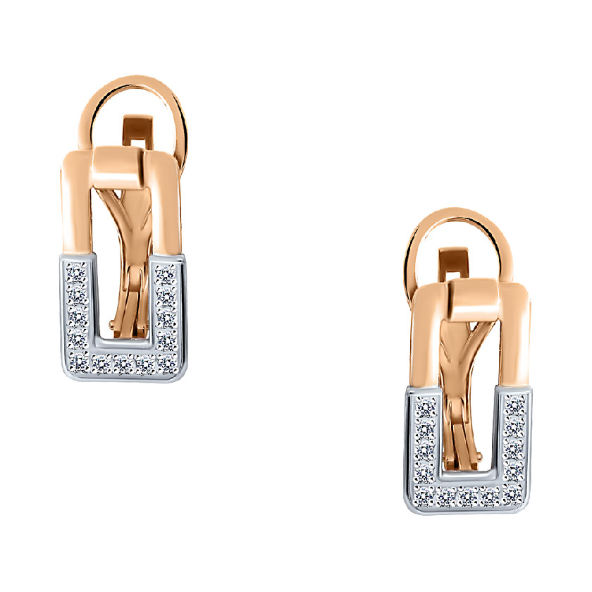

Серьги из золота с фианитом ELEGANT GOLD 2214, 2214