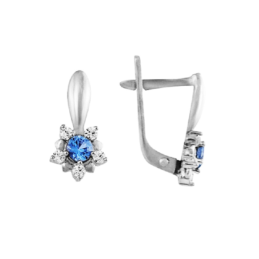 

Серьги из серебра с фианитом Аврора 83071, 83071