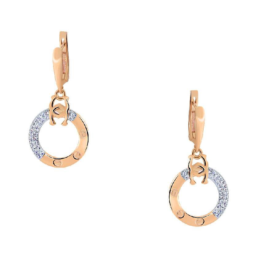 

Серьги из золота с фианитом Крымский ЮЗ 1233820, 1233820