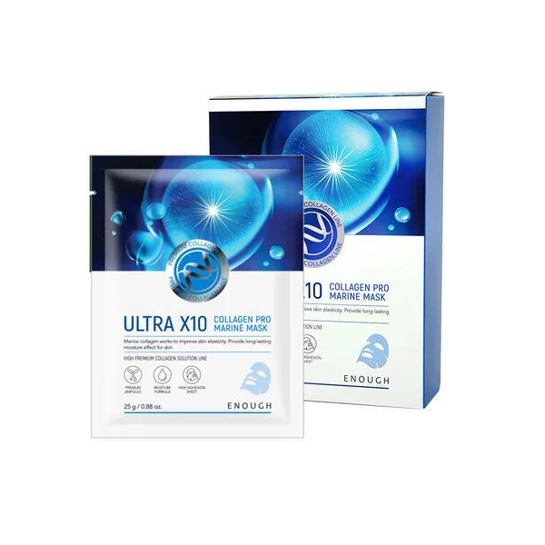 Маска Enough Uc Ultra X10 Collagen Pro Marine Mask на тканевой основе 25 г