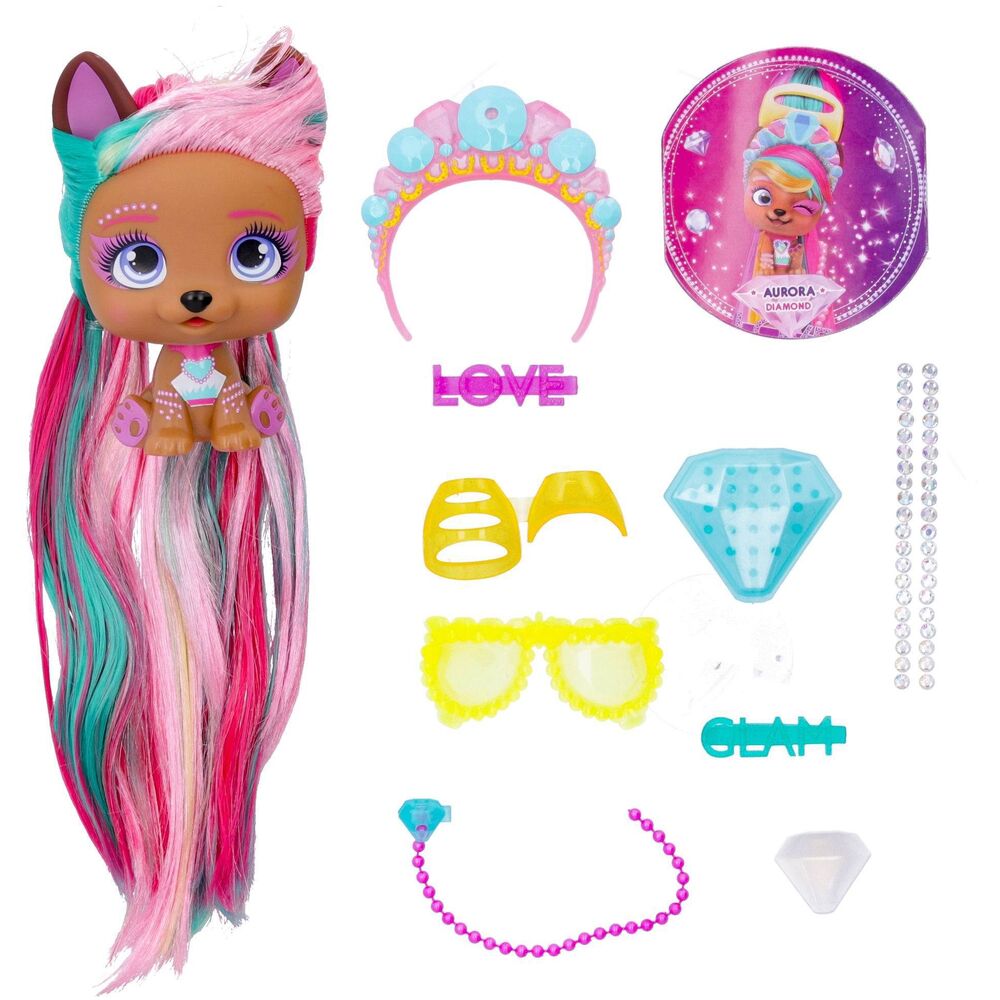 Игровой набор IMC Toys VIP Pets GLAM GEMS Модные щенки Aurora