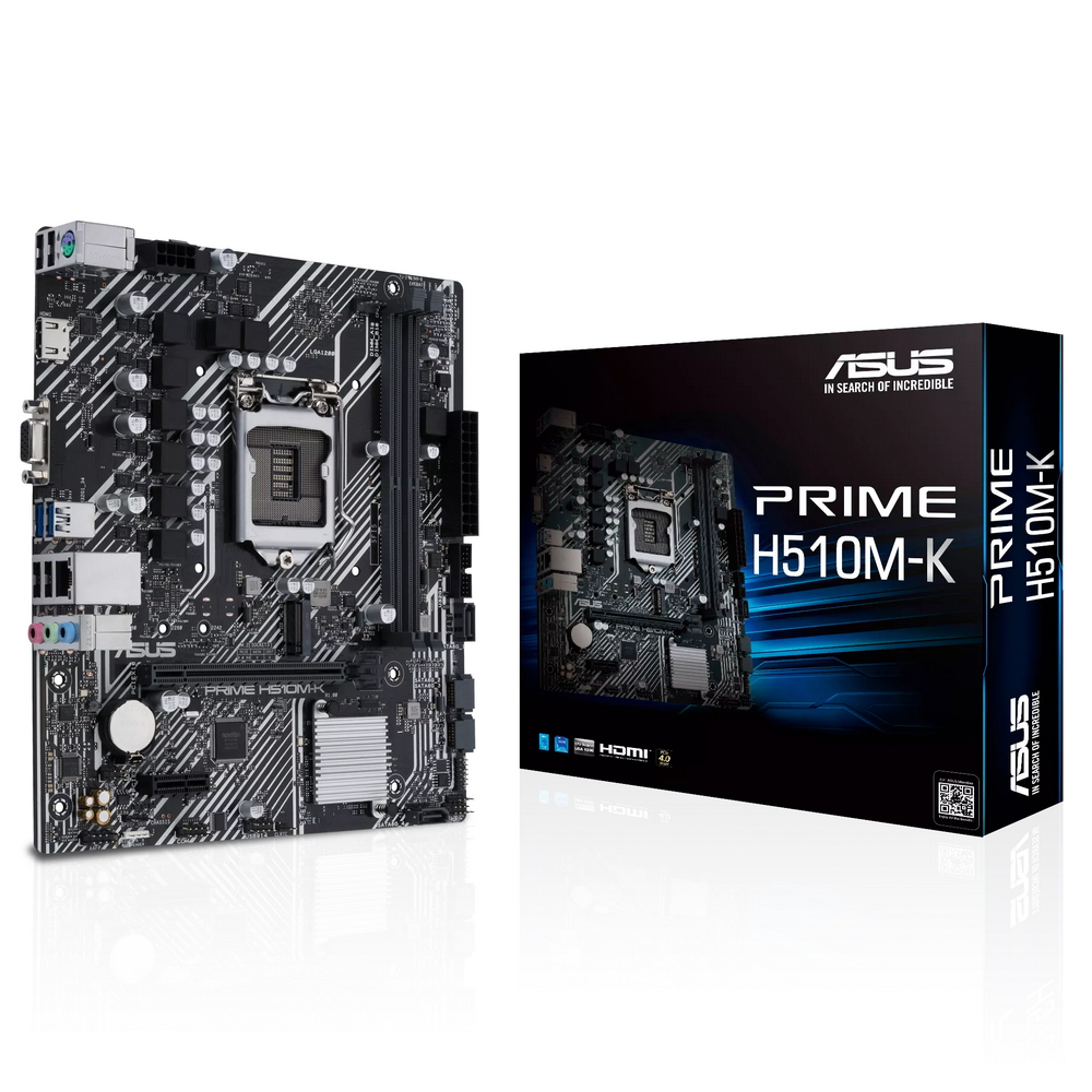 

Материнская плата ASUS PRIME H510M-K R2.0 (90MB1E80-M0EAY0), PRIME H510M-K R2.0