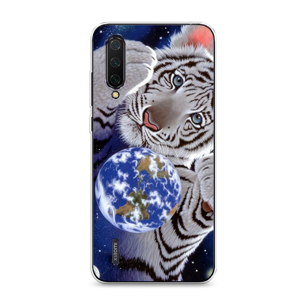 

Чехол на Xiaomi Mi CC9 "Тигренок и Земля", Синий;белый;черный, 36250-1