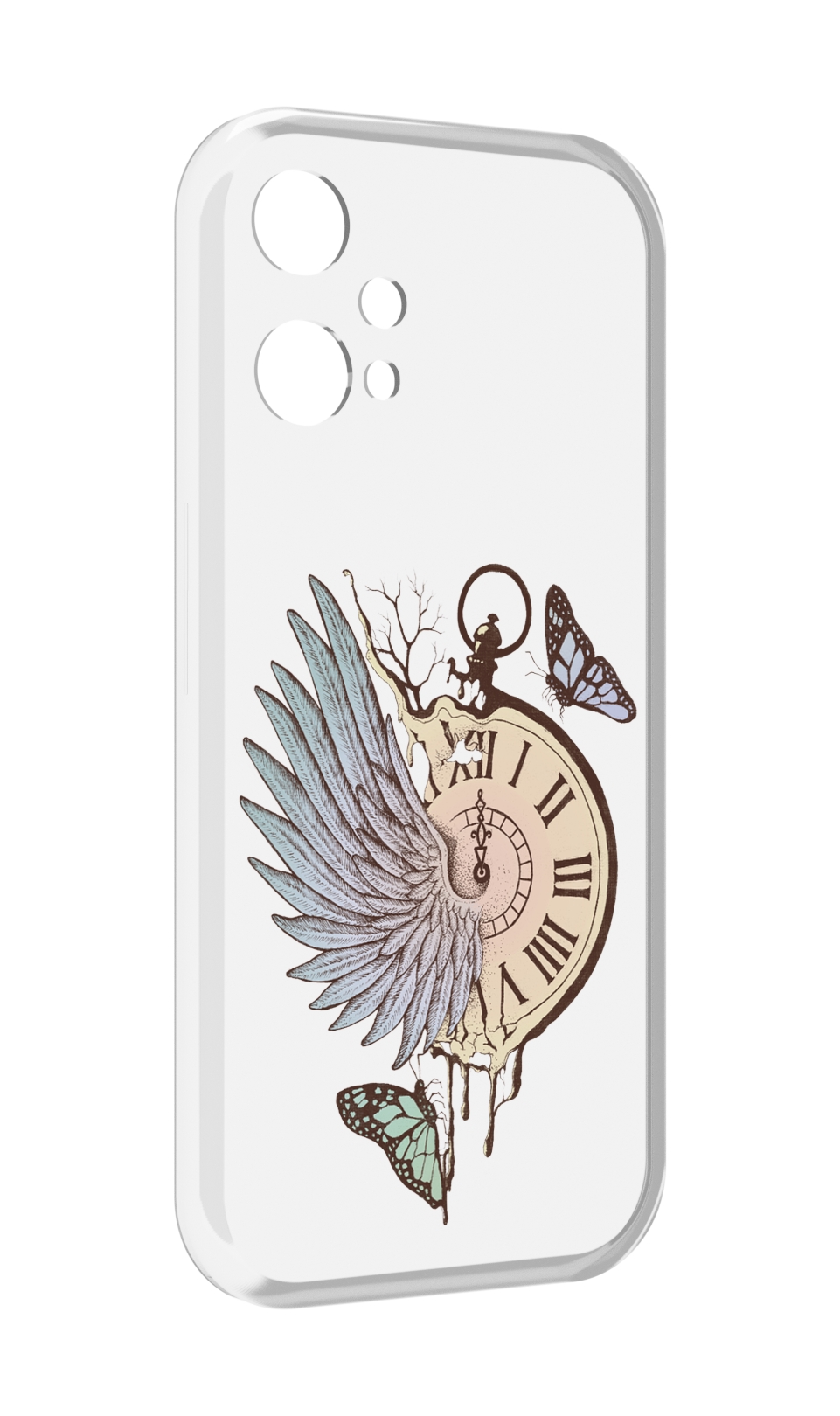 

Чехол MyPads страинные часы с крылом для OnePlus Nord CE 2 Lite 5G, Прозрачный, Tocco