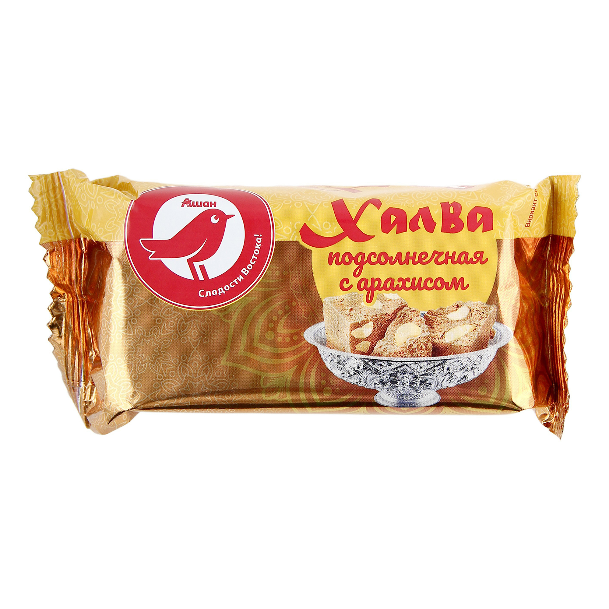 Халва АШАН Красная птица подсолнечная с арахисом 250 г