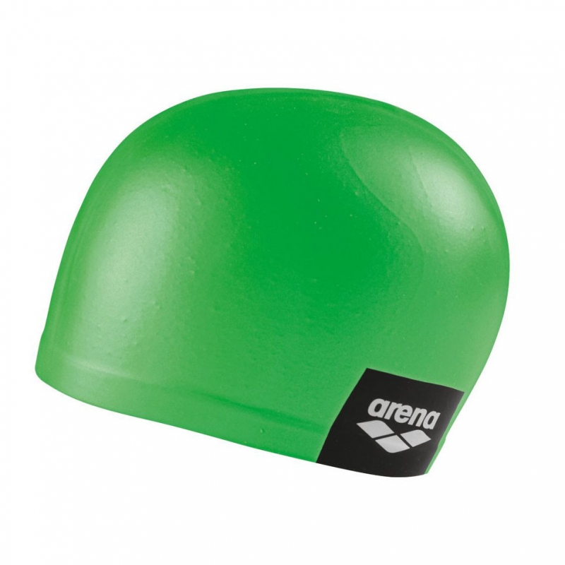 фото Шапочка для плавания arena logo moulded cap, арт.001912204, зеленый, силикон