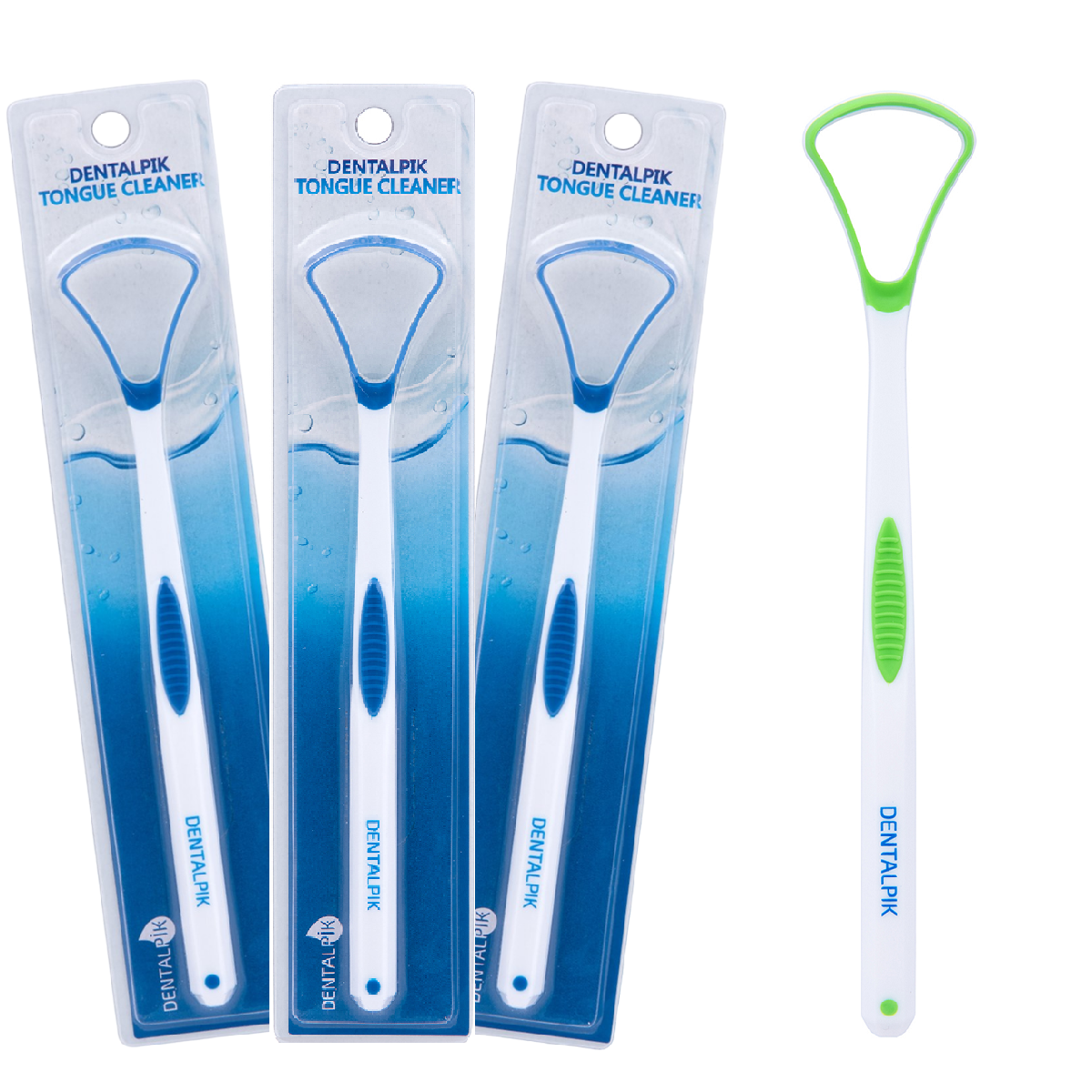 

Скребок для языка Dentalpik Tongue Cleaner синий 3 шт зеленый 1 шт, Зеленый;синий, Tongue Cleaner 4сссз