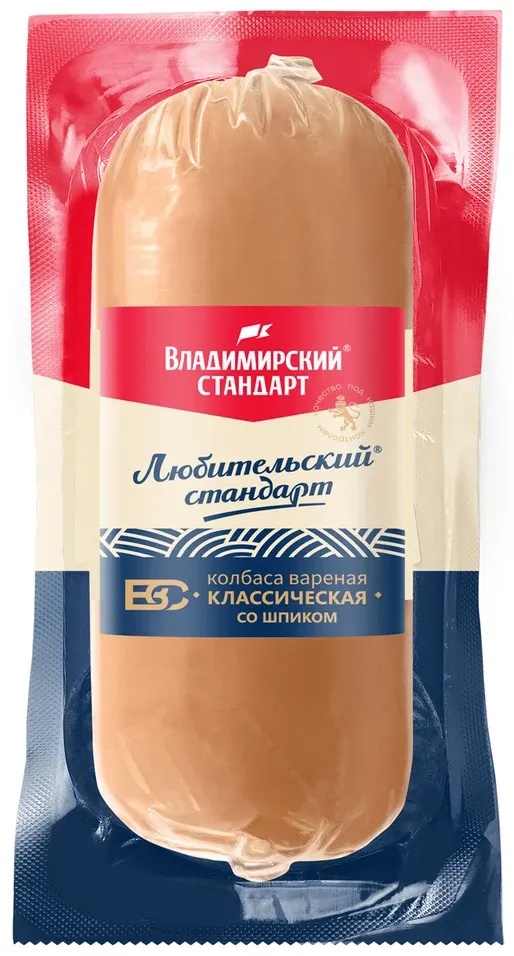 

Колбаса вареная Владимирский стандарт Классическая со шпиком 500 г